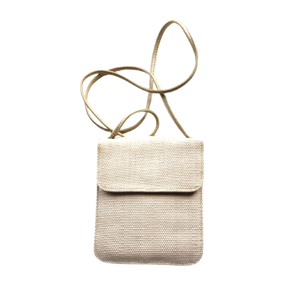Cream Clutch with Strap